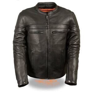 Milwaukee Leather SH1408 Mens 4XL Crossover Vented Leather Motorcycle Jacket